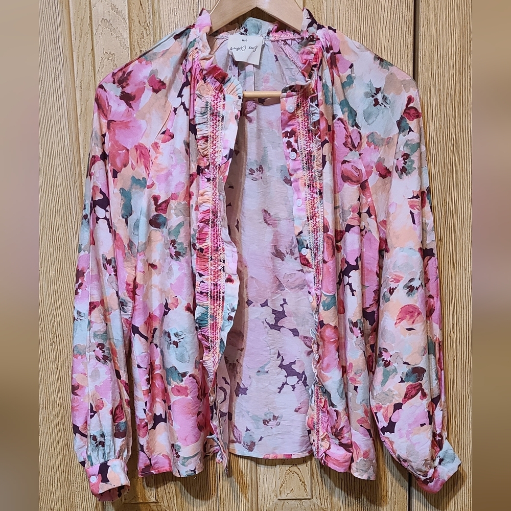 Easy Clothes Floral Ruffle Blouse - Picture 8 of 15